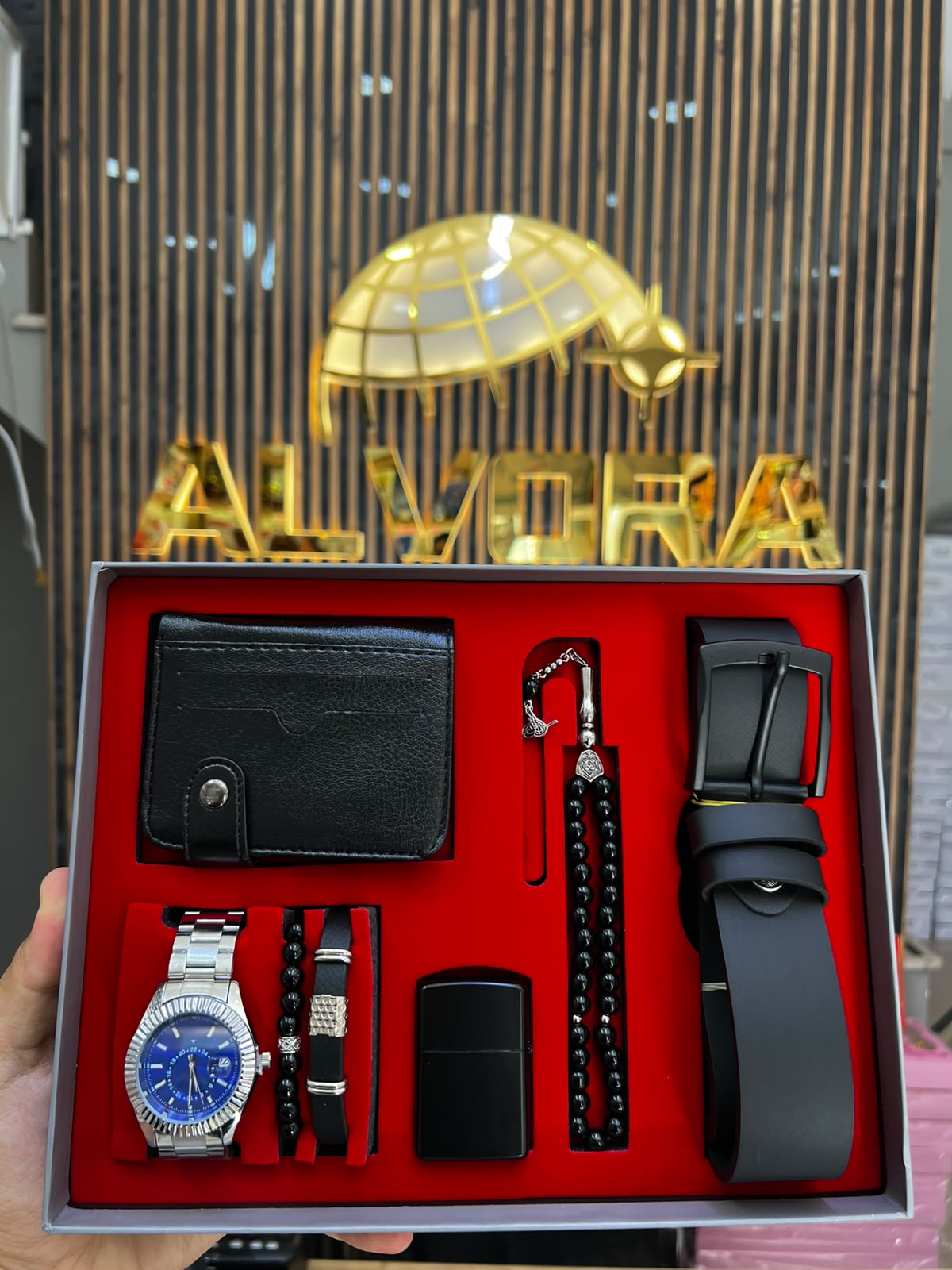 KOMBİN SET 7 PARÇA ÇELİK SAAT ALV-K 162