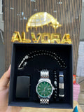 KOMBİN SET 5 PARÇA ÇELİK SAAT ALV-K 167