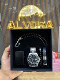 KOMBİN SET 5 PARÇA ÇELİK SAAT ALV-K 167