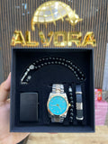 KOMBİN SET 5 PARÇA ÇELİK SAAT ALV-K 167