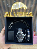 KOMBİN SET 5 PARÇA ÇELİK SAAT ALV-K 167