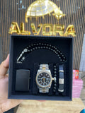 KOMBİN SET 5 PARÇA ÇELİK SAAT ALV-K 167