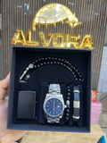 KOMBİN SET 5 PARÇA ÇELİK SAAT ALV-K 167