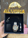 KOMBİN SET 5 PARÇA ÇELİK SAAT ALV-K 167