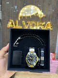 KOMBİN SET 5 PARÇA ÇELİK SAAT ALV-K 167