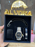KOMBİN SET 5 PARÇA ÇELİK SAAT ALV-K 167