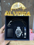 KOMBİN SET 5 PARÇA ÇELİK SAAT ALV-K 167