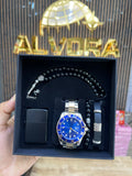 KOMBİN SET 5 PARÇA ÇELİK SAAT ALV-K 167